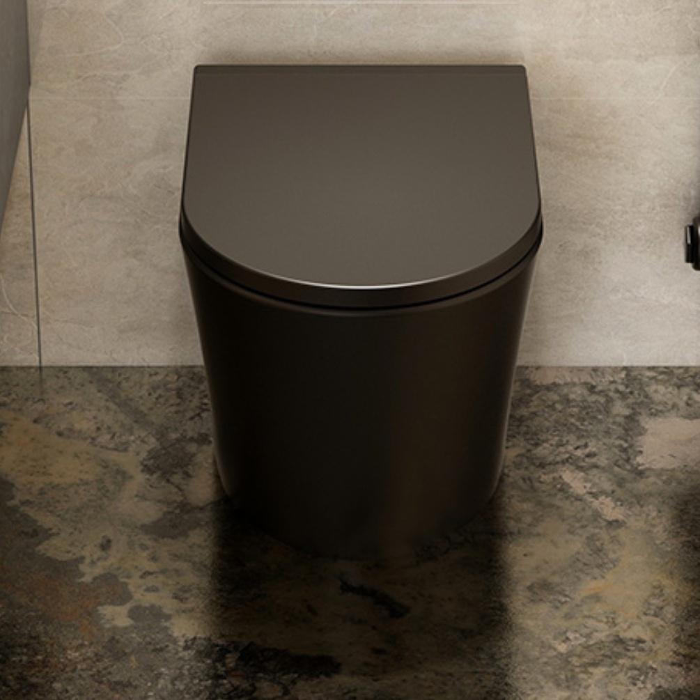 Imex Arco Black Rimless Short Projection Back To Wall Toilet Lifestyle 1
